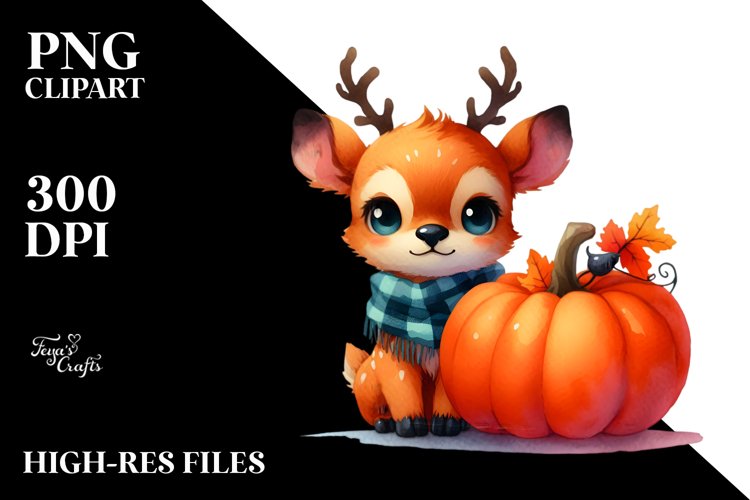 Simple Watercolor Vibrant Baby Elk example image 1