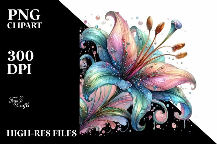 Detailed Vibrant Lily PNG