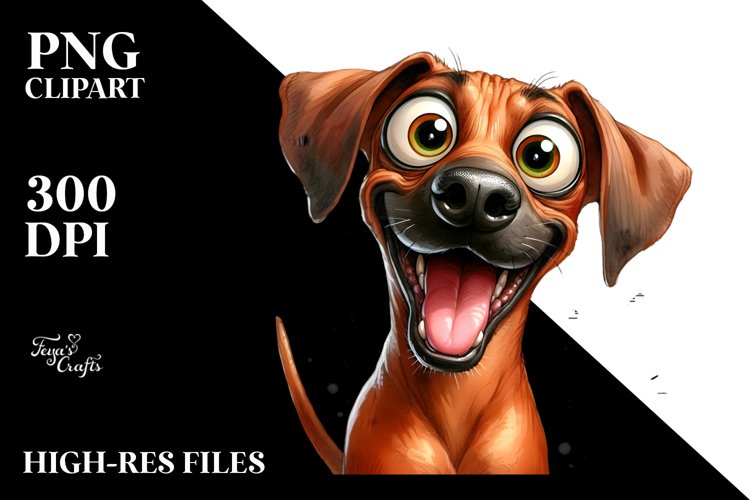 Cute Crazy Looking Enthusiastic Rhodesian Ridgeback Sitting example image 1
