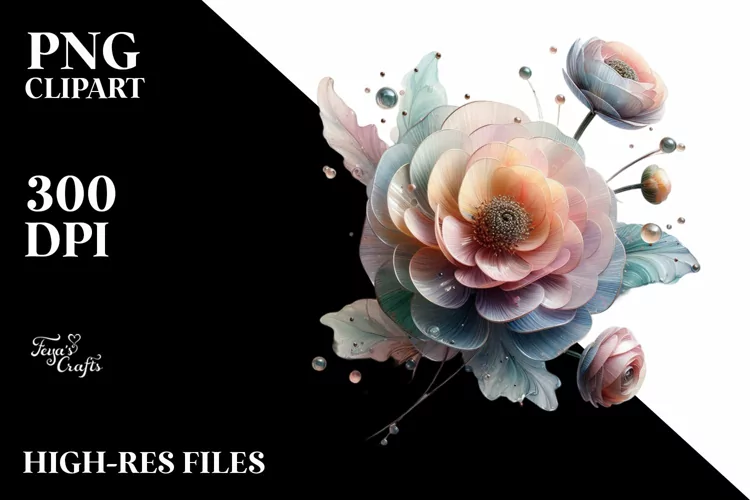 Abstract Glossy Ranunculus | -Like Material