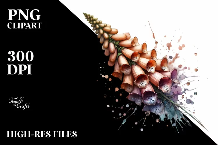 Abstract Foxglove Splash