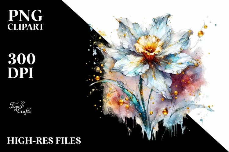 Elegant Narcissus Material Art
