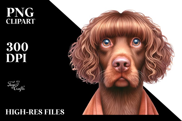 Chesapeake Bay Retriever Funny Haircut | Clipart