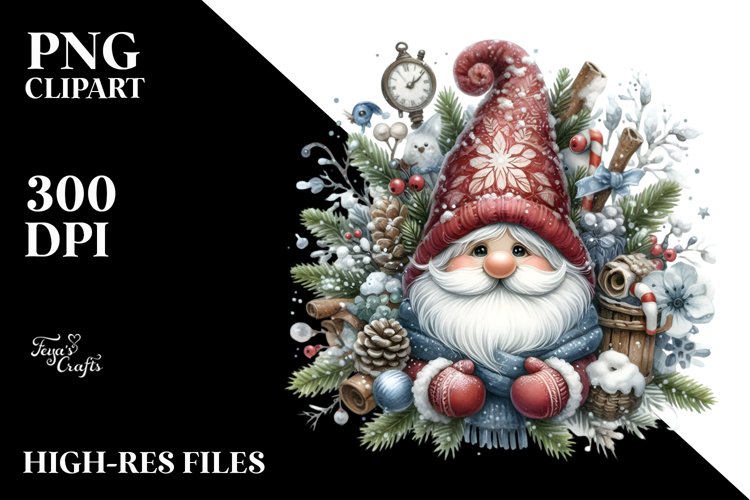 Mystical Winter Gnome, Transparent PNG