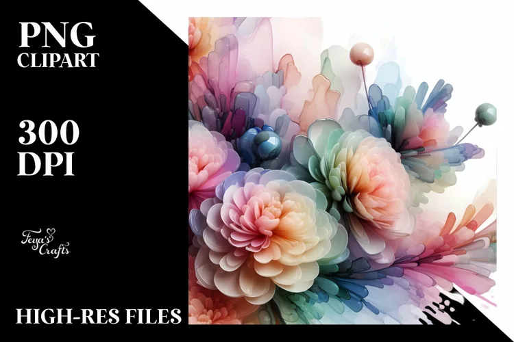 Vibrant Peonies with Material PNG