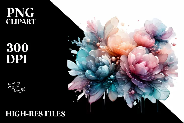 Vibrant Peonies with Material PNG
