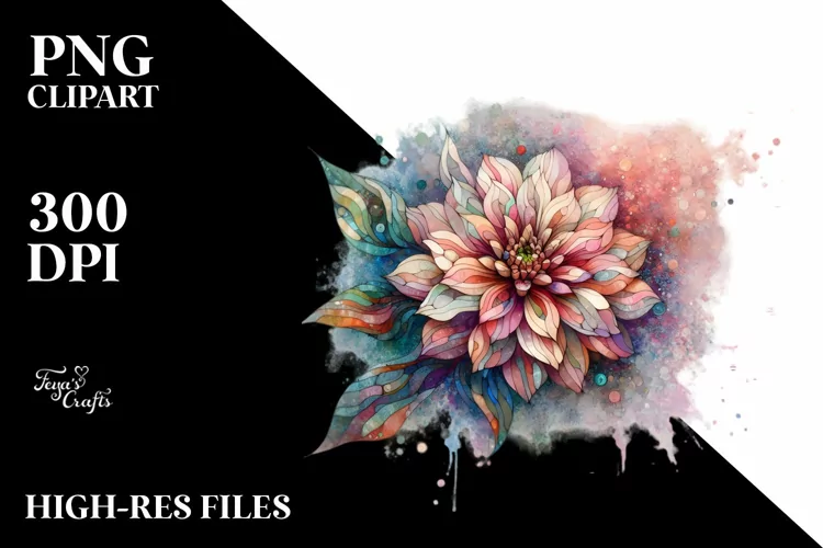 Abstract Pastel Wooden Stained Zinnia Made of