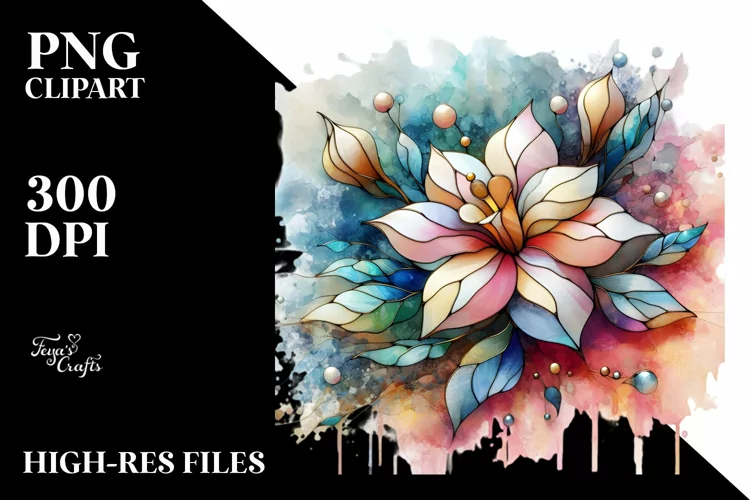 Abstract Vibrant Gardenia PNG