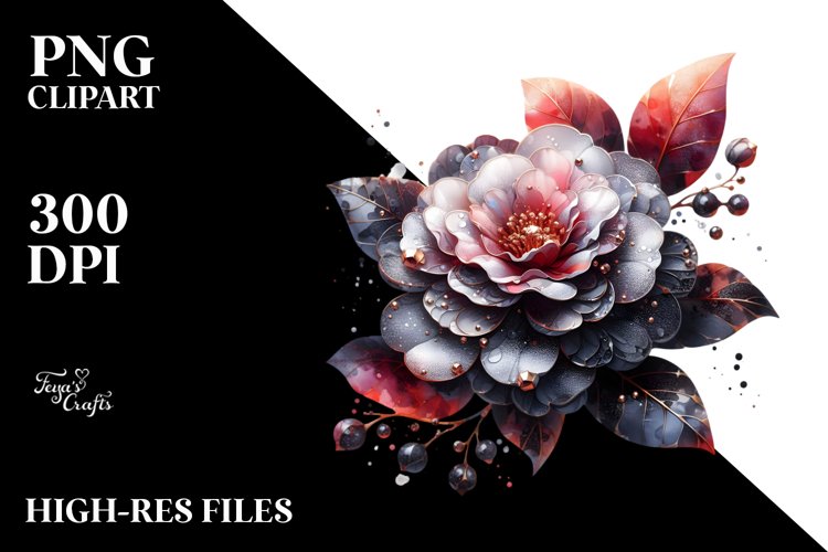 Abstract Shiny Camellia example image 1