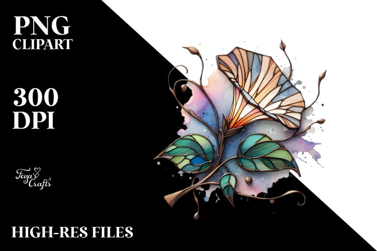 Artistic Morning Glory Stained example image 1