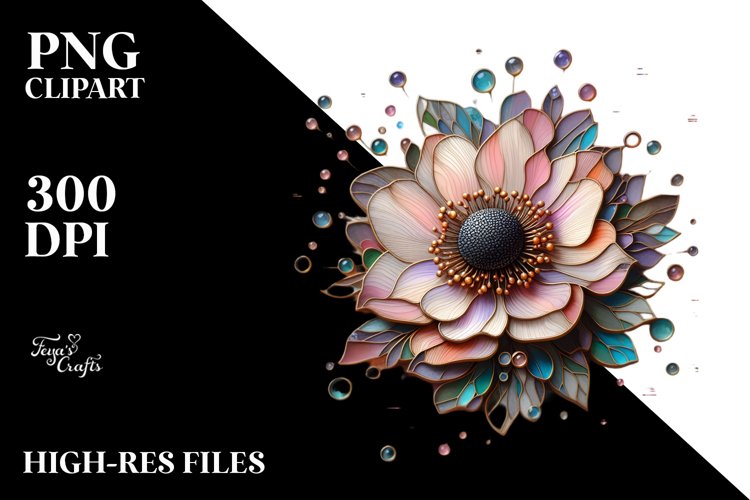 Abstract Stained Anemone PNG