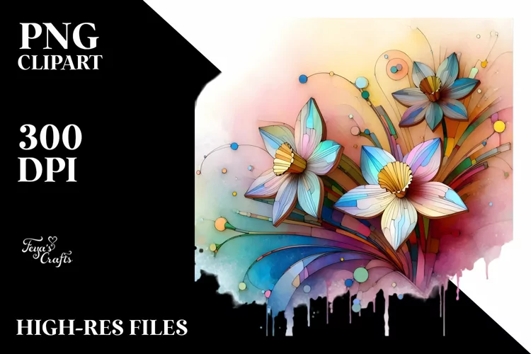 Wooden Narcissus Splash PNG