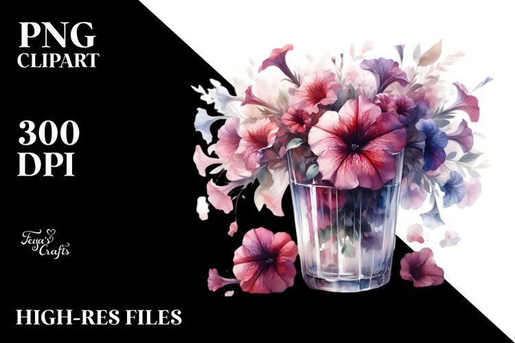 Vivid Petunia Art Piece example image 1