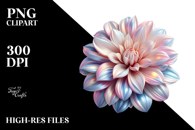 Shiny Dahlia Watercolor Splash Abstract example image 1