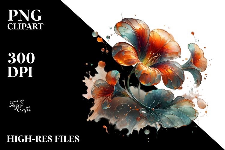 Abstract y Nasturtium Clipart