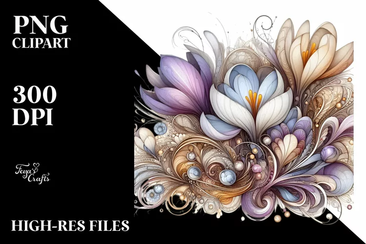 Abstract Details with Large Crocus
