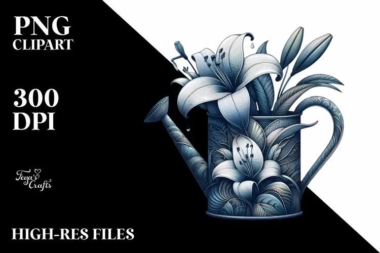 Abstract Details with Large Lily