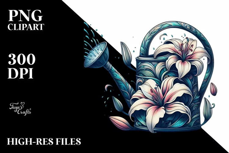 Abstract Details with Large Lily
