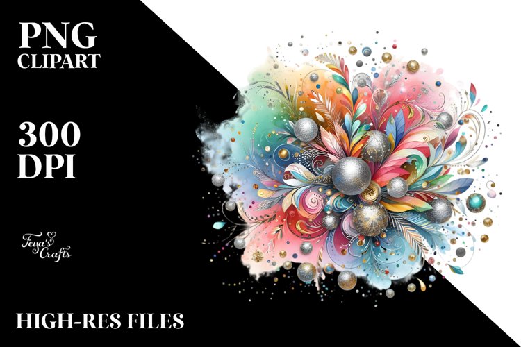 Colorful Watercolor Particles example image 1