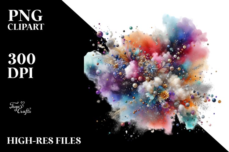 Colorful Watercolor Particles example image 1