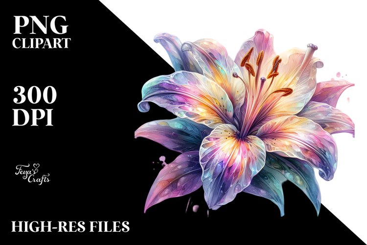 Detailed Vibrant Lily Made of Transparent PNG