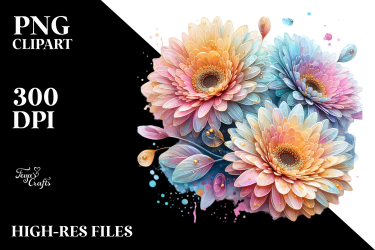 Gerbera Round Transparent PNG