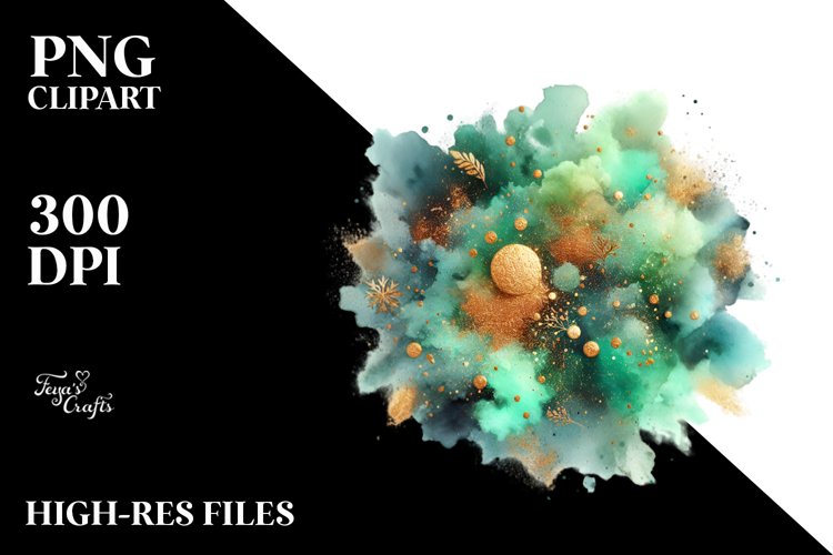 Colorful Greenish Foil Particles