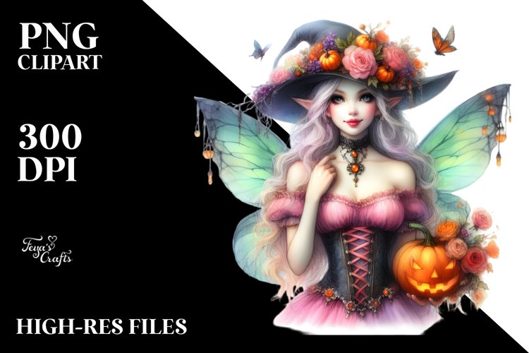 Watercolor Fairy Halloween Costume | Sublimation | Clipart