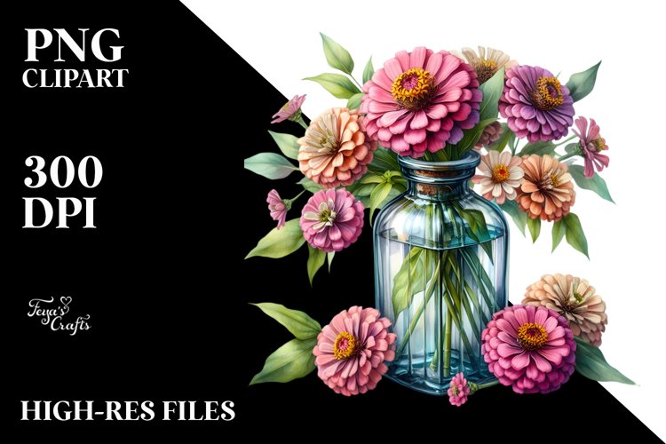 Bottle Zinnia Clipart