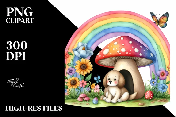 Colorful Dog House Mushroom