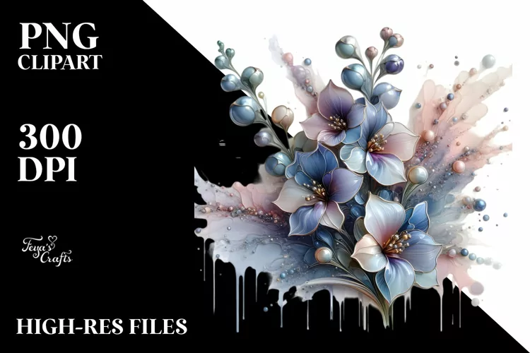 Glossy Delphinium Made of , Transparent PNG
