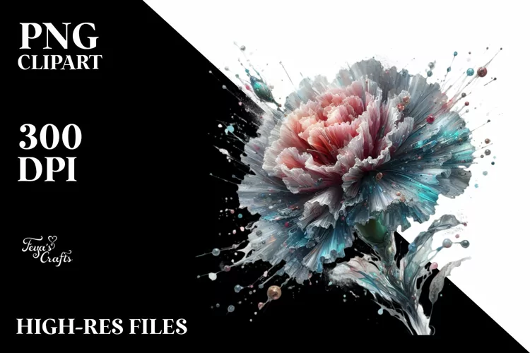 Abstract Carnation Splash | Sublimation