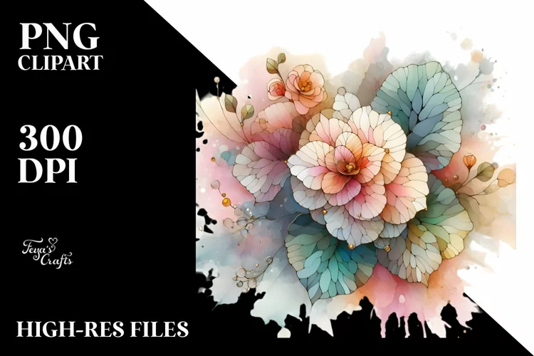 Stained Begonia PNG