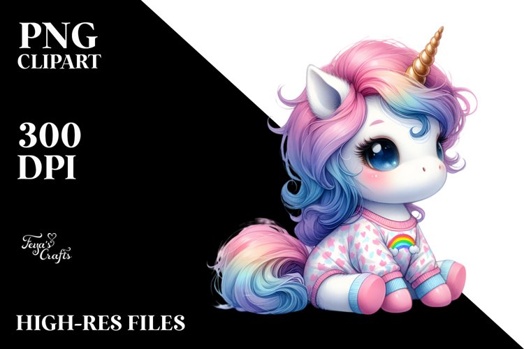 Baby Unicorn Pastel | Sublimation | Clipart