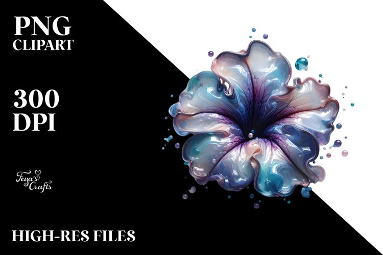 Glossy Abstract Petunia Vibrant Azalea Pot|Sublimation example image 1