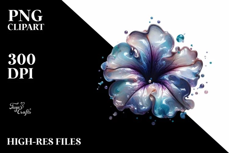 Glossy Abstract Petunia Vibrant Azalea Pot|Sublimation