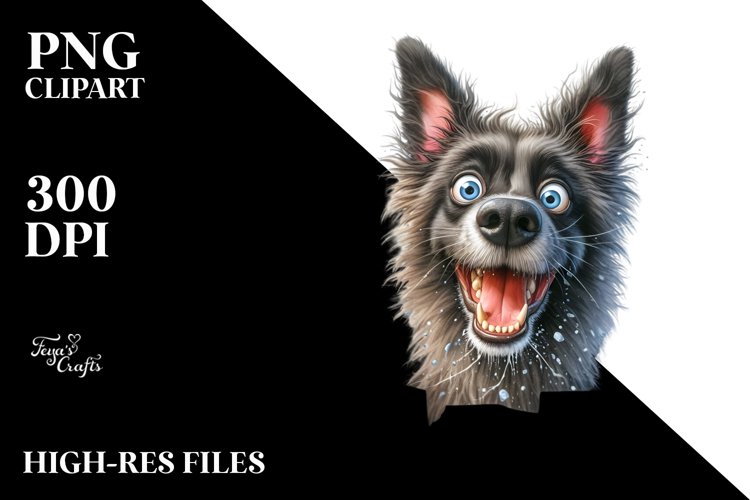 Crazy Great Dane Smiling Clipart