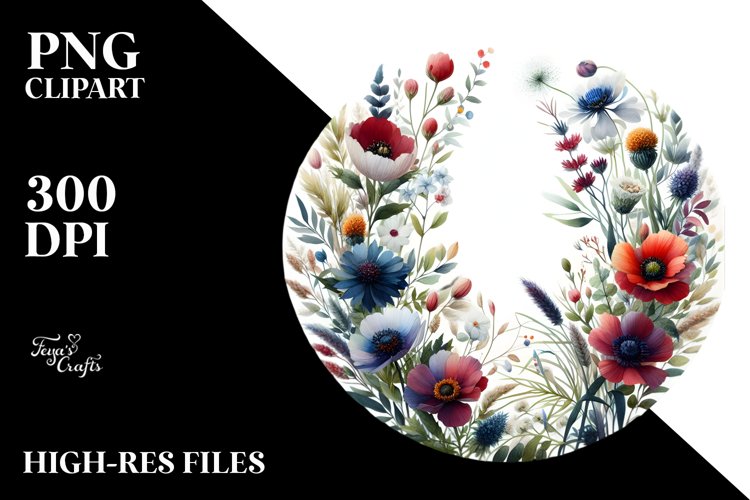 Vibrant Oval Frame Sticker | Sublimation | Clipart example image 1