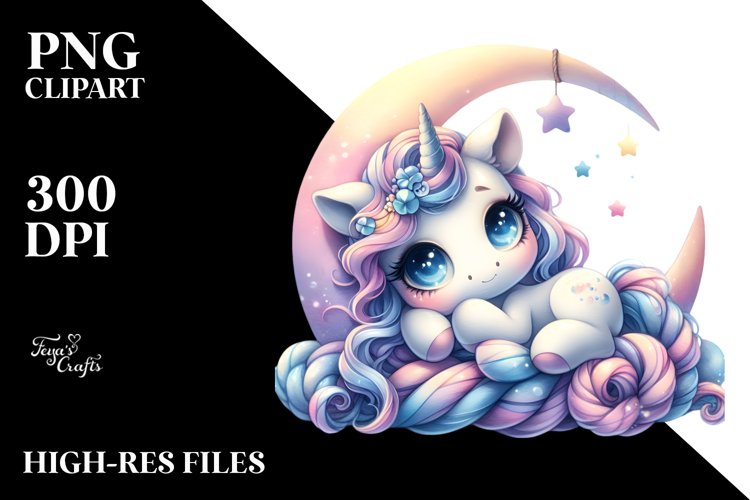 Cute Baby Unicorn Clipart