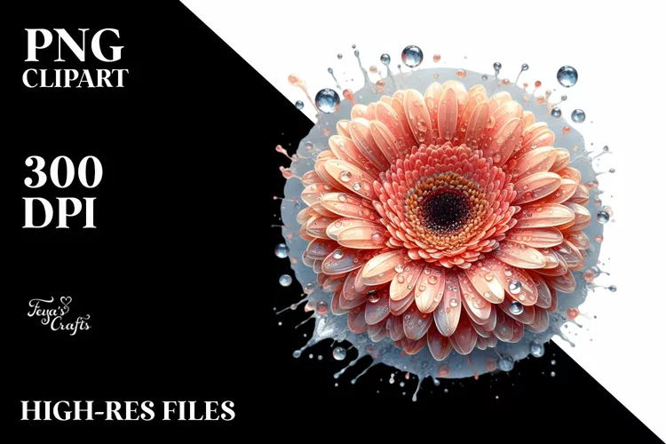 Detailed Shiny Gerbera -like Material Splash | Sublimation |