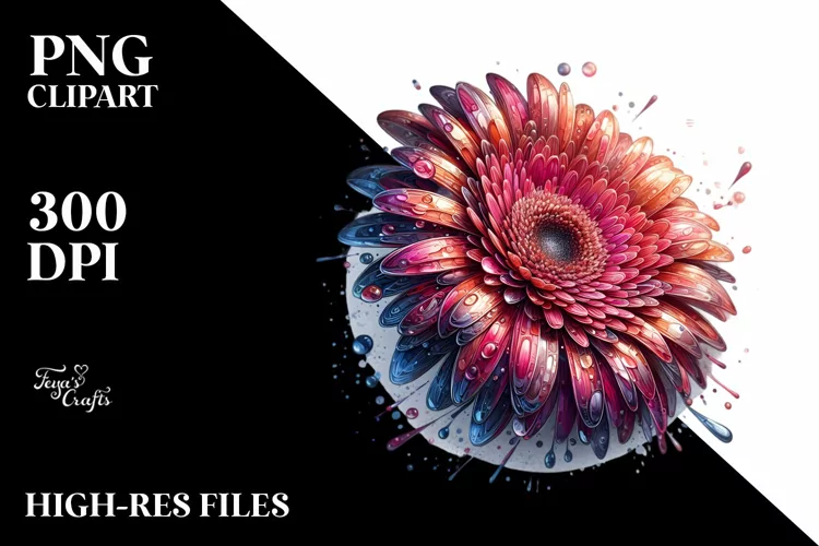 Detailed Shiny Gerbera -like Material Splash | Sublimation |