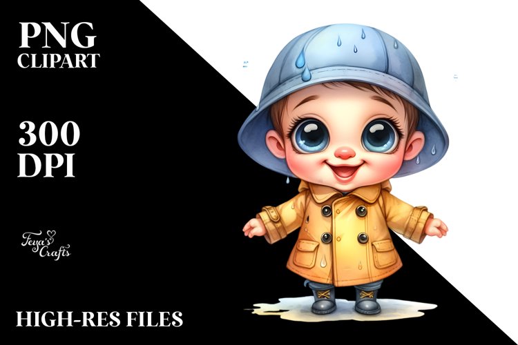 Baby Hat Raincoat Happy | Sublimation | Clipart