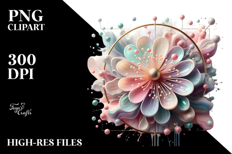 Flower Sticker Png Image 7