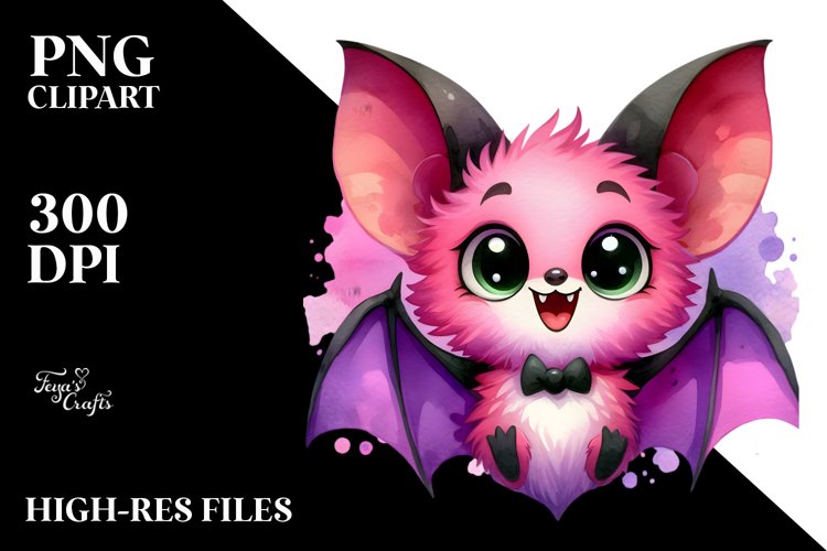 Cute Bat Clipart Image 18