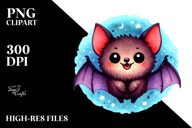 Cute Bat Clipart Image 10