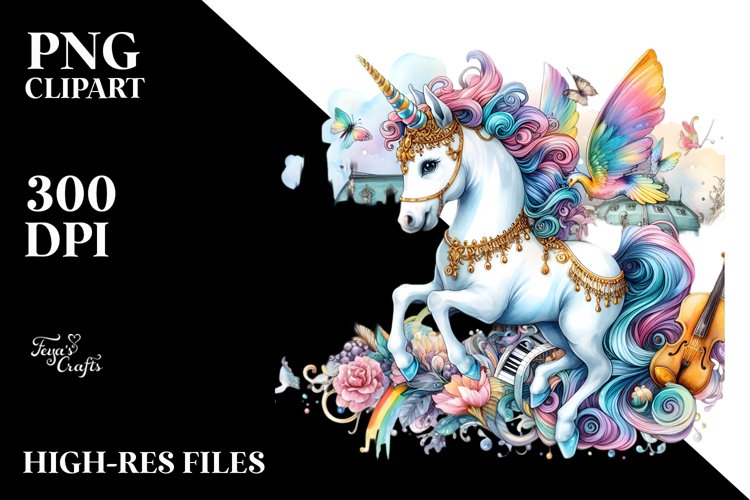Baby Unicorn at Viennese Ballroom, Magical PNG
