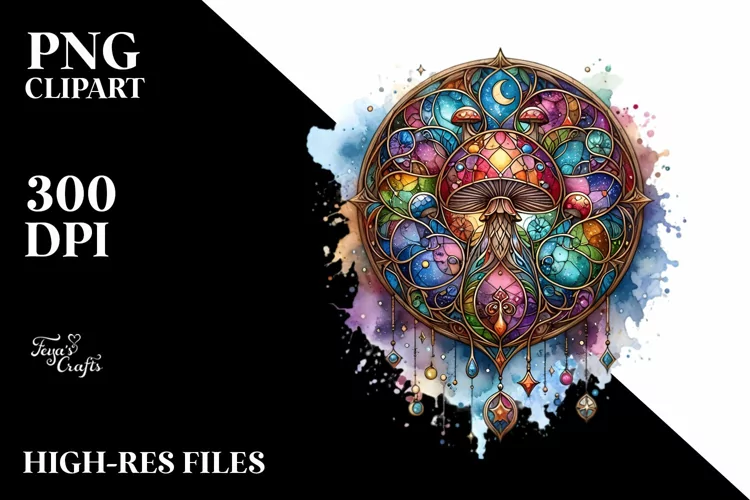 Mystical Celestial Wooden Stained
