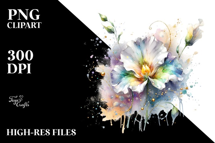Floral Splash Abstract Design example image 1