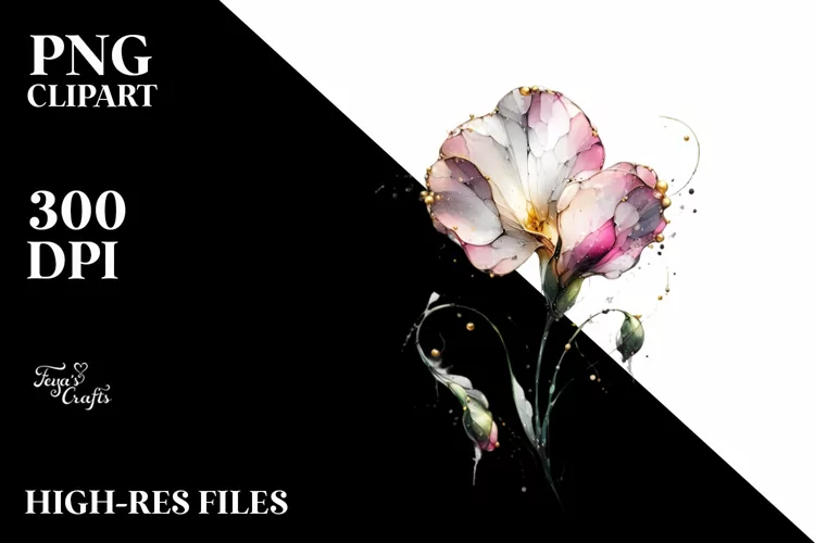 Golden Floral Abstract Art