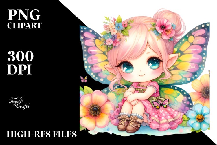 Colorful Cute Fairy Halloween Clipart